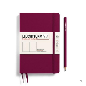 Leuchtturm B6+ Port Red Plain Hardcover Notebook