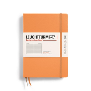 Leuchtturm A5 Medium Hardcover Apricot Ruled Notebook
