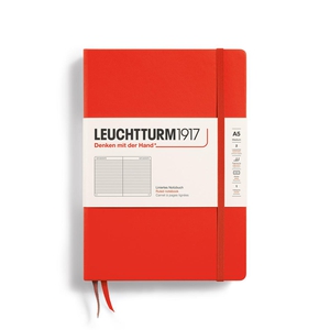 Leuchtturm A5 Medium Hardcover Lobster Ruled Notebook