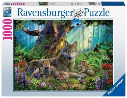Ravensburger Puzzel Familie Wolf in het Bos 1000 stukjes