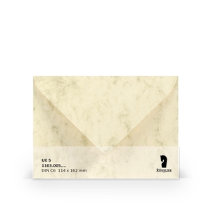 Rössler Papier Paperado Envelop C6 Chamois Marmora 5-pak