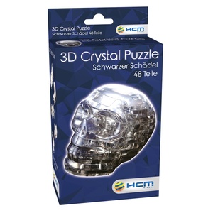 Crystal Puzzel 3D Doodshoofd/Schedel Zwart 49 stukjes