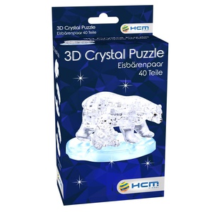 Crystal 3D Puzzel IJsberen Paar 40 stukjes