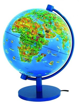 Globe 28 dino monde + enc. monde illustré