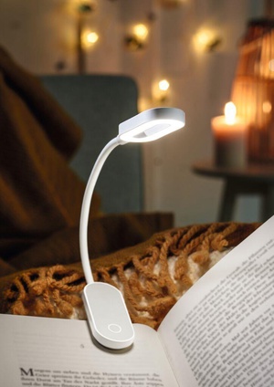 Moses Libri LED Leeslamp met clip USB Oplaadbaar - Wit