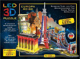 LED Diorama Puzzle. Motiv: Europa Reise 51 Teile