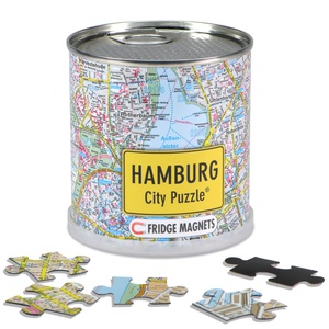 Hamburg city puzzle magnets