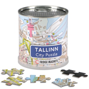 Tallinn city puzzle magnets