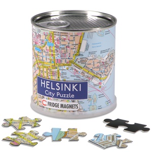 Helsinki city puzzle magnets