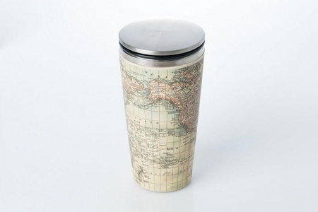 Antique Map Bamboo Slide cup