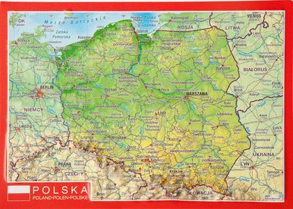 Polen reliëfpostkaart