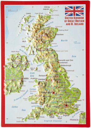 Groot-Brittannië reliëfpostkaart