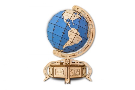 Wereldbol /Globe 3D Puzzel Blauw