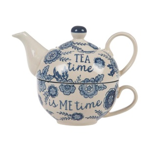 Sass & Belle Blue Willow Floral Tea for One - Theepotje en Mok