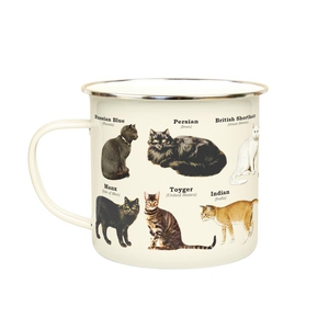 Gift Republic Emaille beker Cats