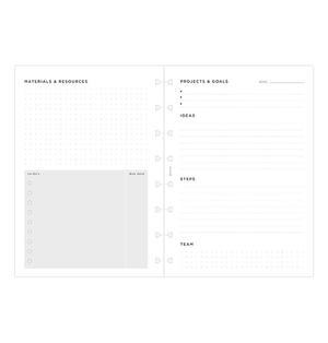Filofax A5 Vulling Notebook Projects & Goals Tracker
