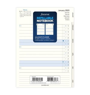 Filofax Notebook Maandplanner met tabs A5 2023