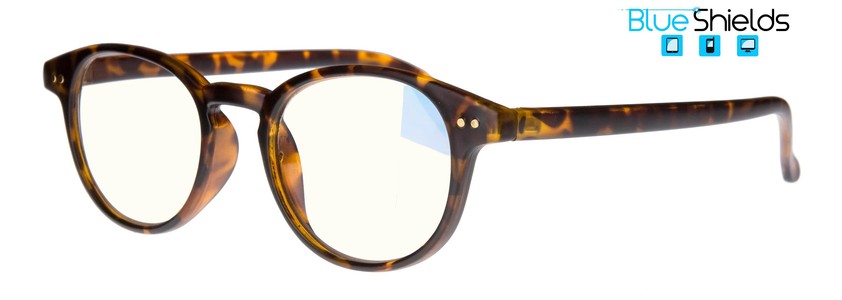 Icon Eyewear TFD003 +1.00 Boston BlueShields leesbril - blauw licht filter lens - Tortoise