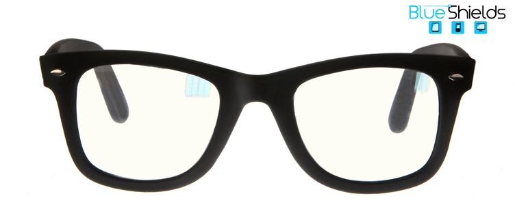 Icon Eyewear TFB300 +0.00 City BlueShields bril zonder sterkte - blauw licht filter lens - Mat zwart