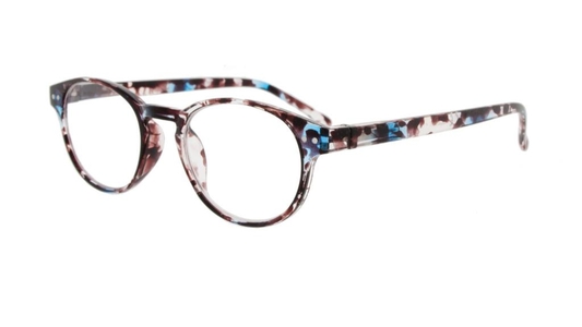 Icon Eyewear QCE003 Boston Leesbril +1.00 - Blauw Bruin tortoise