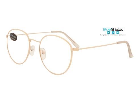 Icon Eyewear SFG018 DEPP BlueShields Leesbril +1.00 - Goudkleurig - Metaal