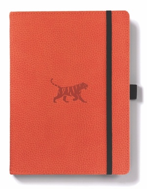 Dingbats A5+ Wildlife Orange Tiger Notebook - Plain