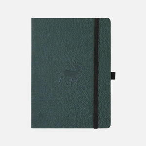 Dingbats A5+ Wildlife Green Deer Notebook - Dotted Soft