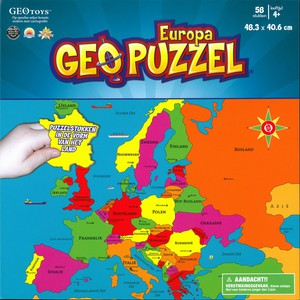 GeoPuzzel Europa 58 stukken (NL) 483 x 406 mm