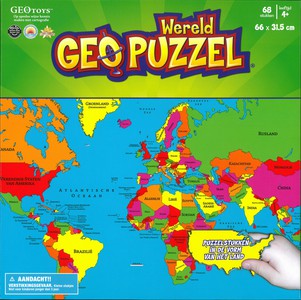 Puzzel Wereld Geopuzzel 68 stukken