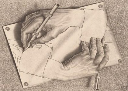 Puzzel Escher - Drawing Hands 1000 stukjes