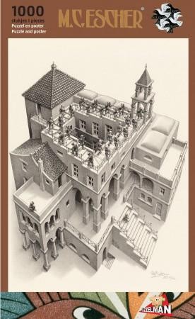 Puzzel Escher - Klimmen en Dalen 1000 stukjes
