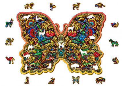 Wooden City Houten Puzzel Vlinder -  Koninklijke Vleugels 250 stukjes