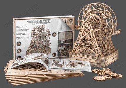 Reuzenrad Ferris Wheel 3D puzzel Bouwpakket Wooden City