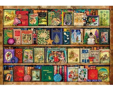 Puzzel Hout Stewart - Festive Bookshelf 40 stukjes