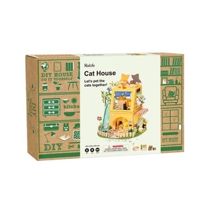 Robotime Bouwpakket DIY House Cat House