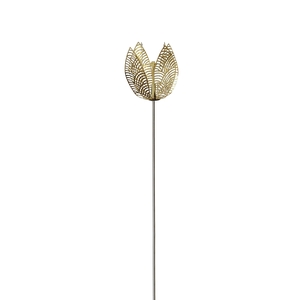 Decoratie stick Flower Goud 25 cm