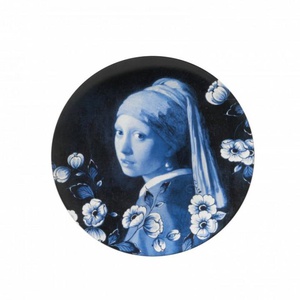 Delfts Blauw wandbord Vermeer - Meisje met de parel