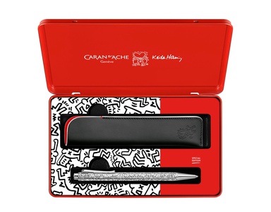Caran d'Ache Ecridor Keith Haring Balpen en leren etui speciale editie