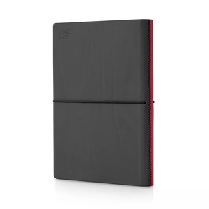 Ciak DUO Midi Verticaal Black/Red  Lined Notebook + Weekagenda 2021