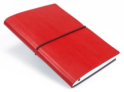 Ciak Blank Notebook Ciak Medium 12x17 Cm In Ivory Paper - Red