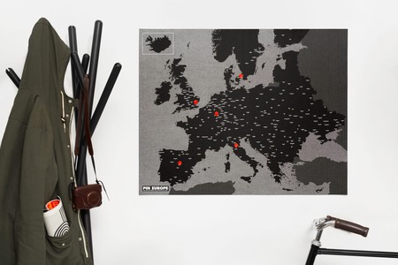 Europe black pincountry 96 x 77cm