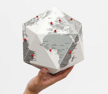 Here by cities - personal globe medium 30cm diameter