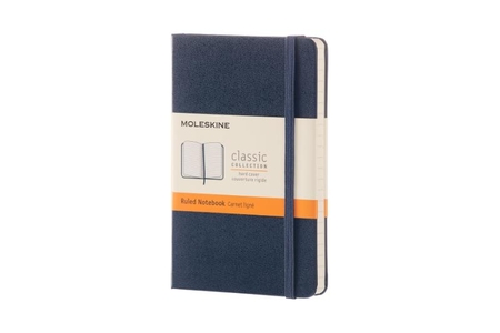 Moleskine Pocket Notebook Hardcover Sapphire Blue Ruled