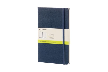 Moleskine Large Notebook Hardcover Sapphire Blue Plain