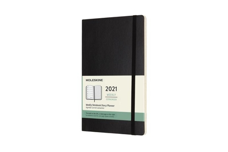 Moleskine Weekly Notebook Diary/Planner Large Black Softcover 12 maanden 2021