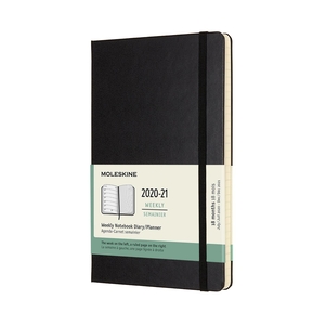 Moleskine Weekly Notebook Diary/Planner Large Black Hardcover 18 maanden 2020-2021