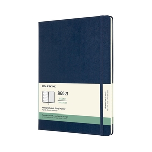 Moleskine Weekly Notebook Diary/Planner XL Sapphite Blue Hardcover 18 maanden 2020-2021
