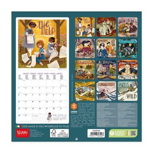 Uncoated Paper Book Lover's Wall Calendar 2023