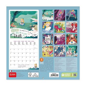 Uncoated Paper Alice In Wonderland Wall Calendar 2023