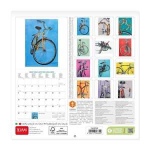 Uncoated Paper Bike Art Wall Calendar 2023